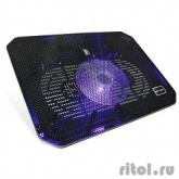 CROWN  Подставка для ноутбука CMLC-M10 black (Для ноутбуков диагональю до 17”, подсветка, 1*кулер D140*15mm)