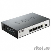 D-Link DGS-1100-06/ME/A1B Настраиваемый коммутатор 2 уровня с 5 портами 10/100/1000Base-T и 1 портом 100/1000Base-X SFP