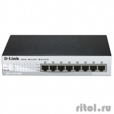 D-Link DES-1210-08P/C2A Настраиваемый коммутатор WebSmart с 8 портами 10/100Base-TX с поддержкой PoE 802.3af (15,4 Вт), PoE-бюджет 72 Вт