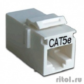 Hyperline CA2-KJ-C5e-WH Проходной адаптер (coupler), RJ-45(8P8C) формата Keystone Jack, категория 5e, 4 пары, белый