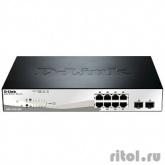 D-Link DGS-1210-10P/F1A Настраиваемый коммутатор Web Smart с 8 портами 10/100/1000Base-T с поддержкой PoE и 2 портами 1000Base-X SFP