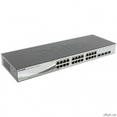 D-Link DGS-1210-28MP/ME/B1A PROJ Управляемый коммутатор 2 уровня с 24 портами 10/100/1000Base-T и 4 портами 1000Base-X SFP (24 порта с поддержкой PoE 802.3af/802.3at (30 Вт), PoE-бюджет 370 Вт)