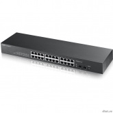 ZYXEL GS1100-24-EU0101F Коммутатор 24-портовый Gigabit Ethernet с 24 разъемами RJ-45 из которых 2 совмещены с SFP-слотами