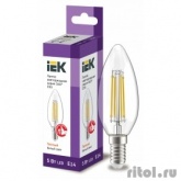 Iek LLF-C35-5-230-30-E14-CL Лампа LED C35 свеча прозр. 5Вт 230В 3000К E14 серия 360°