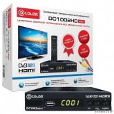 Ресивер DVB-T2 D-Color DC1002HD mini черный