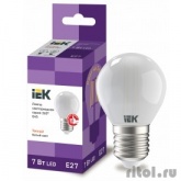 Iek LLF-G45-7-230-30-E27-FR Лампа LED G45 шар матов. 7Вт 230В 3000К E27 серия 360°