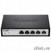 D-Link DGS-1100-05/A1A/B1A Настраиваемый компактный коммутатор EasySmart с 5 портами 10/100/1000Base-T