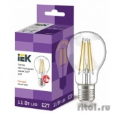 Iek LLF-A60-11-230-30-E27-CL Лампа LED A60 шар прозр. 11Вт 230В 3000К E27 серия 360°