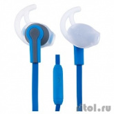 Perfeo PF-SPT-BLU/GRY наушники спортивные внутриканальные c микрофоном SPORT синие с серым