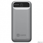 Harper Аккумулятор внешний портативный PB-2605 Grey (5 000 мАч; Тип батареи: Li-Ion; Фонарик; LED индикатор уровня заряда; Вход: 5В/1А; Выход USB 1: 5В/1А)