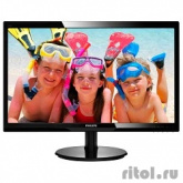 LCD PHILIPS 24" 246V5LSB (00/01) черный {TN 1920x1080, 5ms, 250 cd/m2, 170°/160° 1000:1 (DCR 10M:1), D-Sub, DVI}