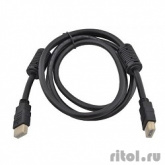 Telecom Кабель (CG511D-2M) HDMI to HDMI (19M -19M) ver.1.4b, 2 фильтра, 1.8/2м, с позолоченными контактами черный [6242755316515/6937510818181]