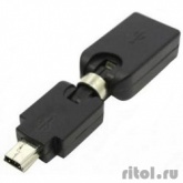 Espada Переходник USB 2.0 Af to mini-Bm, OTG, поворотный в 2-х плоскостях 360°/ 360°, (EUSB2fmnUSBm360) (37674)