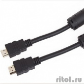 VCOM VHD6020D-5MB Кабель HDMI 19M/M ver:1.4+3D, 5m, позолоченные контакты, 2 фильтра Blister