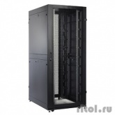 ЦМО! Шкаф серверный ПРОФ напольный 48U (800x1000) дверь перфорированная 2 шт., цвет черный, в сборе (ШТК-СП-48.8.10-44АА-9005)