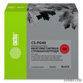 Cactus PG-40 Картридж для Canon Pixma iP1200/1800/1900/2200/2500/2600/MP140/210/450/470/MX300, черный