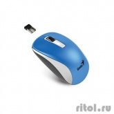 Genius NX-7010 WH+Blue Metallic style. 2.4Ghz wireless BlueEye mouse 1200 dpi powerful BlueEye [31030114110]