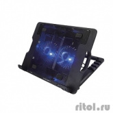 CROWN  Подставка для ноутбука CMLS-940 (Black) 15,6", 2*Fan,blue light,2*USB