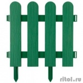 Забор декоративный GRINDA "ШТАКЕТНИК", 29x224 см, зеленый [422209-G]