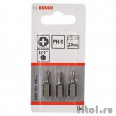 Bosch 2607001506 3 БИТ 25ММ PH0 XH