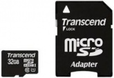 Флеш карта microSDHC 32Gb Class10 Transcend TS32GUSDU1 + adapter