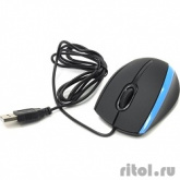 Defender MM-340 Black - Blue USB [52344] {Проводная оптическая мышь, 3 кнопки,1000 dpi}