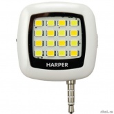 HARPER LED фонарь сэлфи для смартфонов из 16 светодиодов SFL-001 white (200mAh, Поддержка режима вспышки:  передняя /задняя камеры,  отсутствие  красных глаз.)