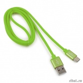 Cablexpert Кабель USB 2.0 CC-S-USBC01Gn-1M, AM/Type-C, серия Silver, длина 1м, зеленый, блистер