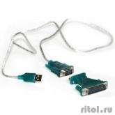 KS-is KS-040 Адаптер USB на порт COM (RS-232) + переходник DB25, Nikko