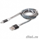 RITMIX Кабель MicroUSB-USB для синхронизации/зарядки, 1м, экокож. опл., мет. коннекторы brown [RCC-412]