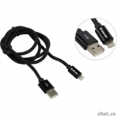 DefenderUSB кабель ACH01-03T PRO USB2.0 Черный, AM-LightningM, 1m,2.1A (87808)