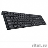 Клавиатура DELUX "DLK-1000" Ultra-Slim, USB (черная)