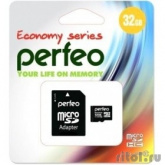 Micro SecureDigital 32Gb Perfeo PF32GMCSH10AES {MicroSDHC Class 10, SD adapter}