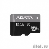 Флеш карта microSDHC 64Gb Class10 A-Data AUSDX64GUICL10-RA1 w/o adapter