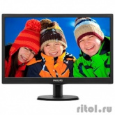 LCD PHILIPS 19,5" 203V5LSB26(10/62) черный {TN LED, 1600x900, 90/50, 1000000:1, 5ms, 200cd/m D-Sub}