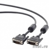 Кабель DVI-D single link Gembird/Cablexpert , 19M/19M, 1.8м, черный, экран, феррит.кольца, пакет (CC-DVI-BK-6)