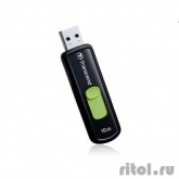 Флеш Диск Transcend 16Gb Jetflash 500 TS16GJF500 USB2.0 черный/зеленый