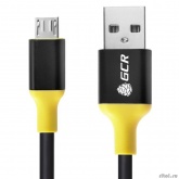 Greenconnect Кабель 1.5m USB 2.0, AM/microB 5pin, черный, алюминиевый корпус черный, желтый ПВХ, 28/28 AWG (GCR-50508)
