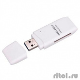 USB 3.0 Card Reader/W Mini SDXC/SD3.0/SDHC/microSD/T-Flash (CR-017W) белый