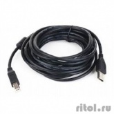 Gembird CCF-USB2-AMBM-15 USB 2.0 кабель PRO для соед. 4.5м AM/BM  позол.конт., фер.кол., пакет