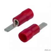 REXANT (08-0311) КЛЕММА ПЛОСКАЯ изолированная штекер - 2. 8мм 0. 5-1. 5мм? (РПи-п 1. 5-(2. 8)) красный  (100 шт в уп.)