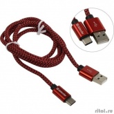 Defender USB кабель USB09-03T PRO USB2.0 Красный, AM-Type-C, 1m, 2.1A (87813)