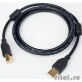 Bion Кабель  USB2.0, AM/BM, зол.разъемы, ферр.кольца, 3м.  [Бион][BNCCF-USB2-AMBM-10]