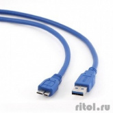 Gembird PRO USB 3.0 кабель для соед. 1.8м  А-microB (5 pin)  позол.конт., пакет [CCP-mUSB3-AMBM-6]