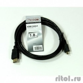 TV-COM Кабель HDMI to MicroHDMI ver1.4V+3D,1,8m (CG583K-1.8M) [6926123462690]