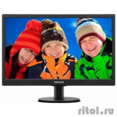 LCD PHILIPS 18.5" 193V5LSB2 (10/62) черный {TN (LED), 1366x768, 5ms, 250cd/m2, 1 000:1, (700:1), 90/65, D-Sub}