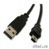 Gembird PRO CCP-USB2-AM5P-6 USB 2.0 кабель для соед. 1.8м  А-miniB (5 pin)  позол.конт., пакет