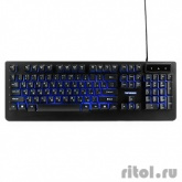 Гарнизон Клавиатура игровая GK-310G черный USB, металл, синяя подсветка, код "Survarium", антифант