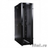 ЦМО! Шкаф серверный ПРОФ напольный 42U (600x1000) дверь перфор., задние двойные перфор., черный, в сборе (ШТК-СП-42.6.10-48АА-9005) (1 коробка)