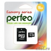 Micro SecureDigital 16Gb Perfeo PF16GMCSH10AES {MicroSDHC Class 10, SD adapter}